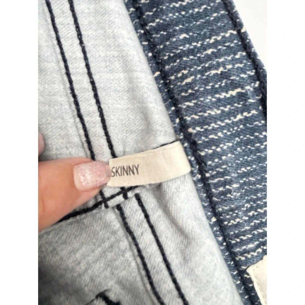 Rag & Bone Jean Skinny Pinstripe Jeans Womens 26 Blue Stretch Denim 28 Inseam